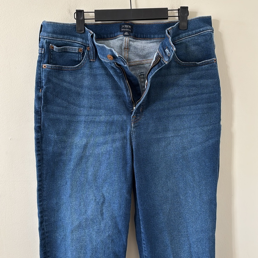 J.Crew High-rise Stovepipe Jean in Signature Stretch+ Medium Wash Size 33 - Picture 6 of 11